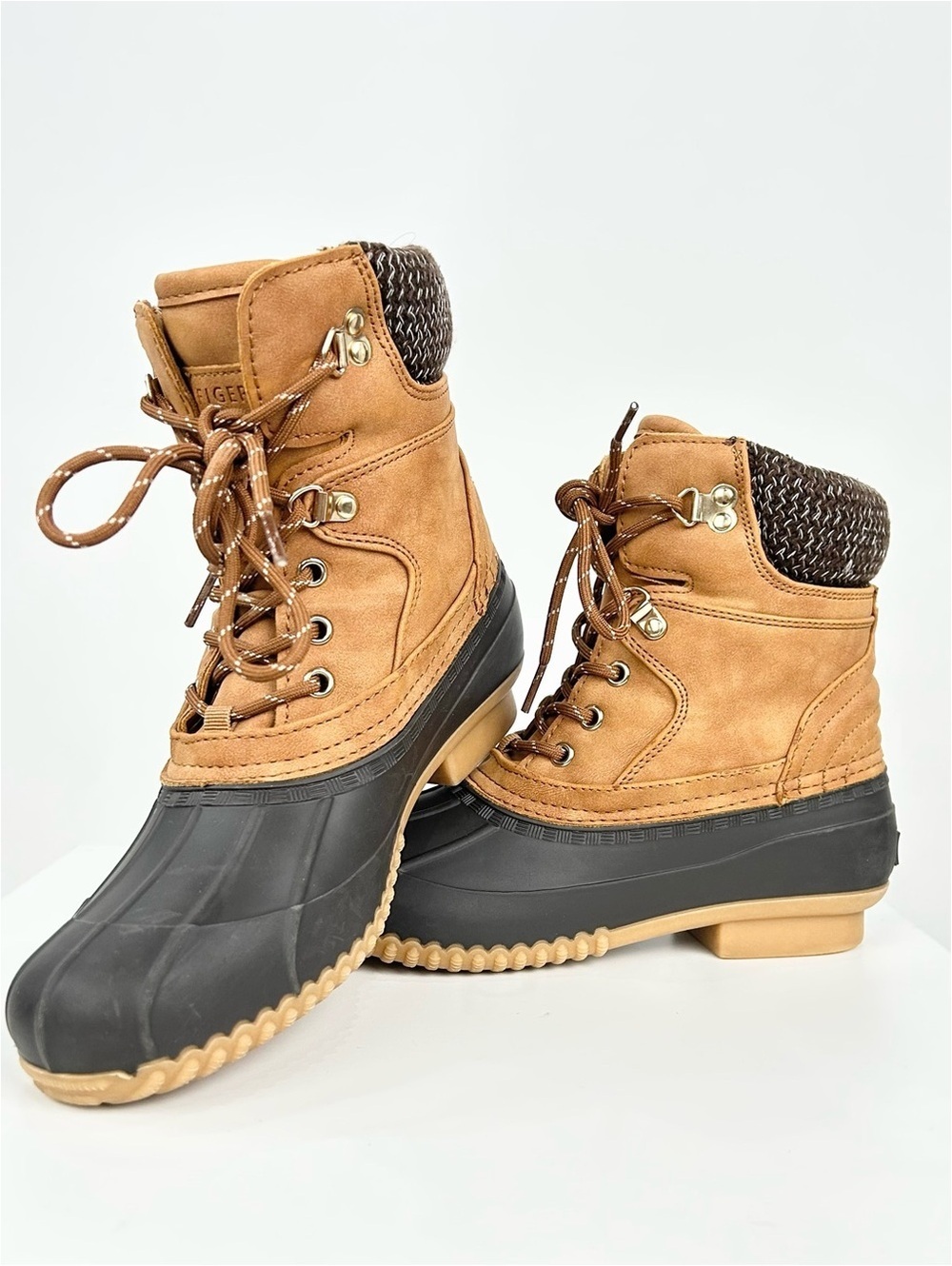 Tommy Hilfiger Rainah Duck Boots 8M Faux Fur Lined Winter Boots